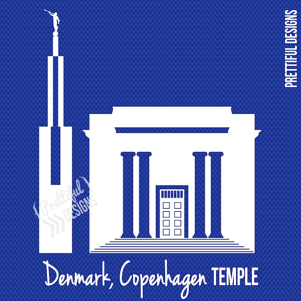 Denmark, Copenhagen Temple Silhouette LDS Church of Jesus Christ Clip Art png eps svg dxf Vector