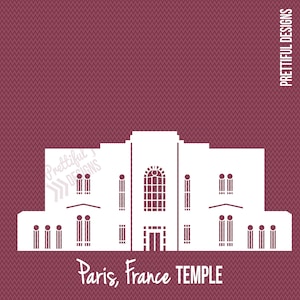 Paris, Frankreich Tempel Silhouette LDS Kirche Jesu Christi Clip Art png eps svg dxf Vektor