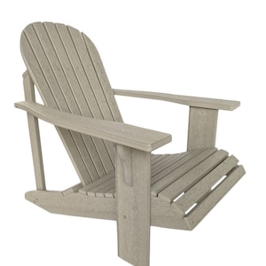 Adirondack Chair in Classic Style. Made from Poly Lumber All Weather and Maintenance Free Driftwood Gray