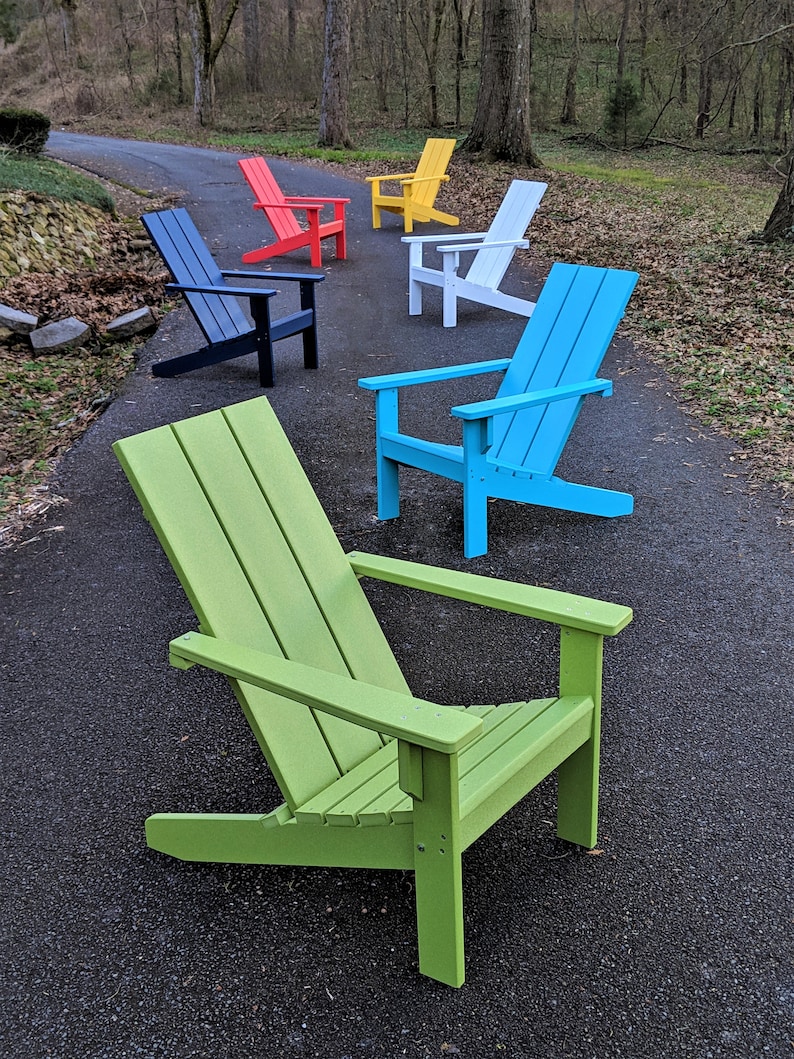 Adirondack Chair Modern Style Made from Poly Lumber image 3