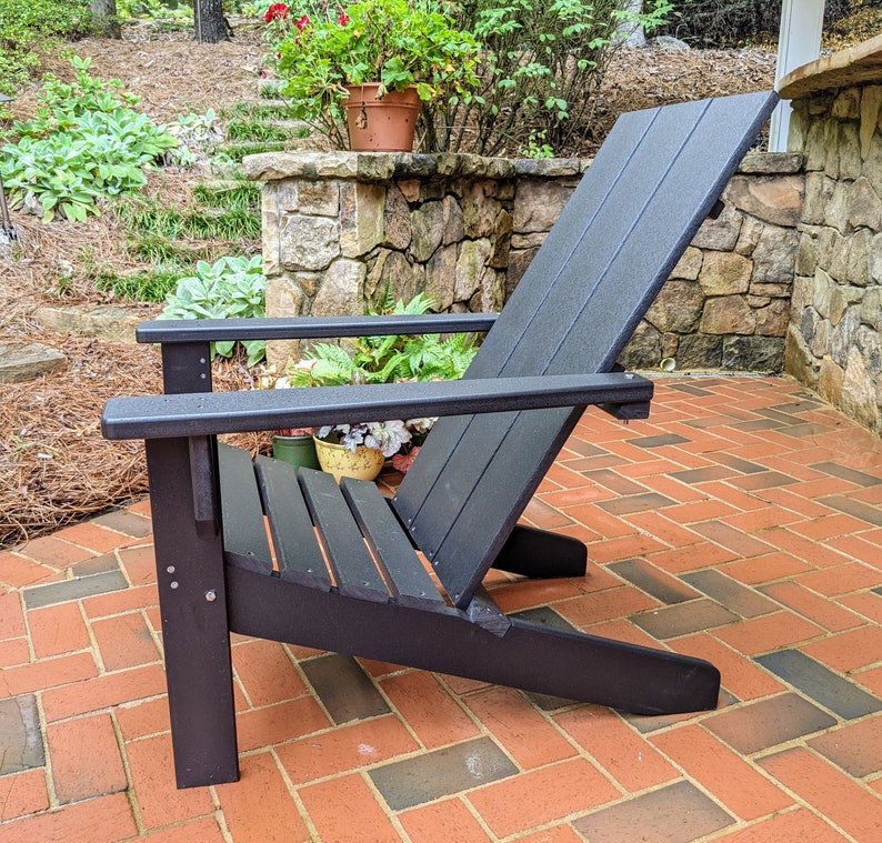 Adirondack Chair Modern Style Made From Poly Lumber Etsy