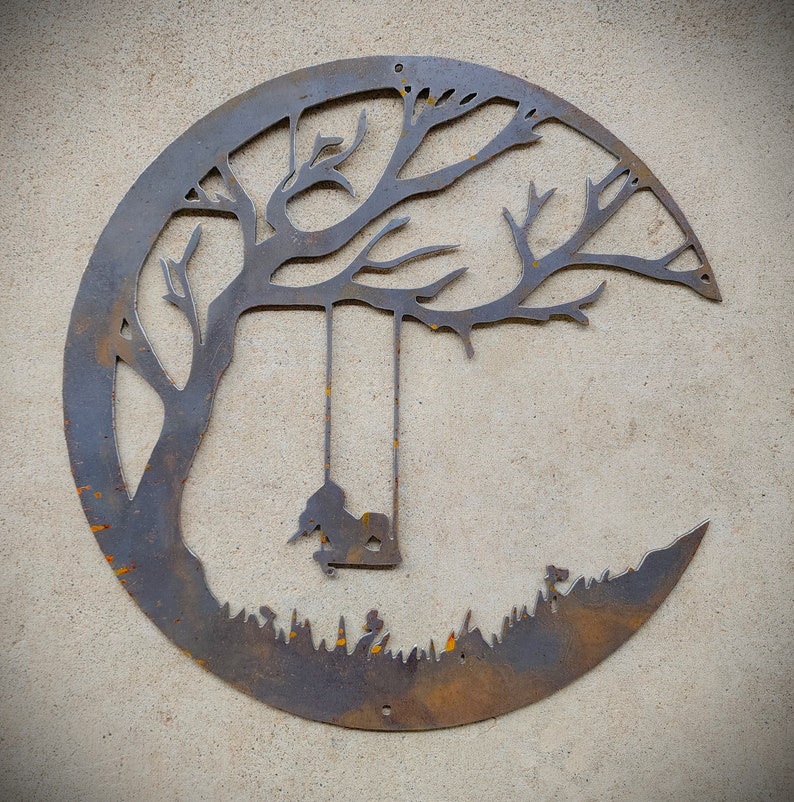 Moon Swing Metal Decorative Sign image 1