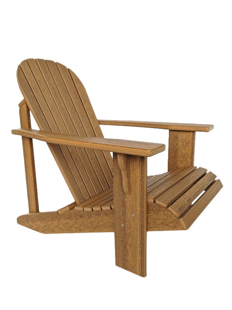 Adirondack Chair in Classic Style. Made from Poly Lumber All Weather and Maintenance Free Antique Mahogany