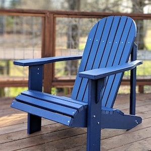 Adirondack Chair in Classic Style. Made from Poly Lumber All Weather and Maintenance Free image 1