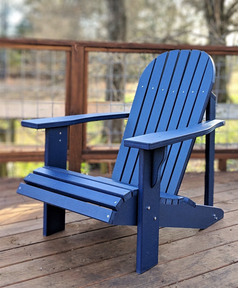 Adirondack Chair in Classic Style. Made from Poly Lumber All Weather and Maintenance Free image 1