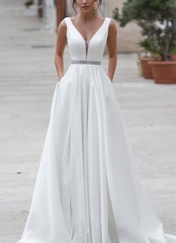 white wedding gown designs