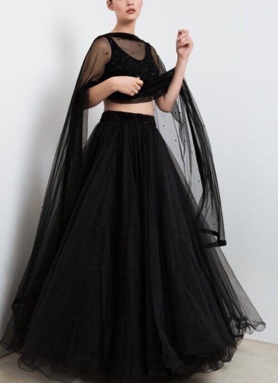 black dress for indian wedding