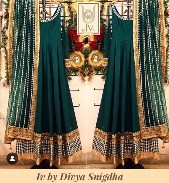 emerald green and gold wedding dress