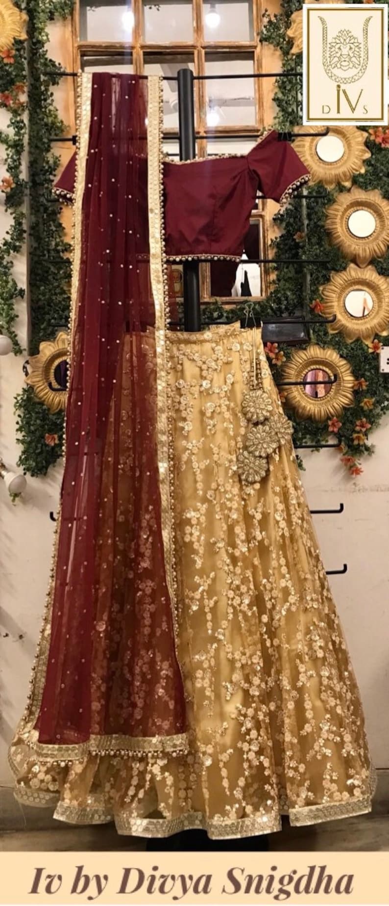 maroon and gold dress