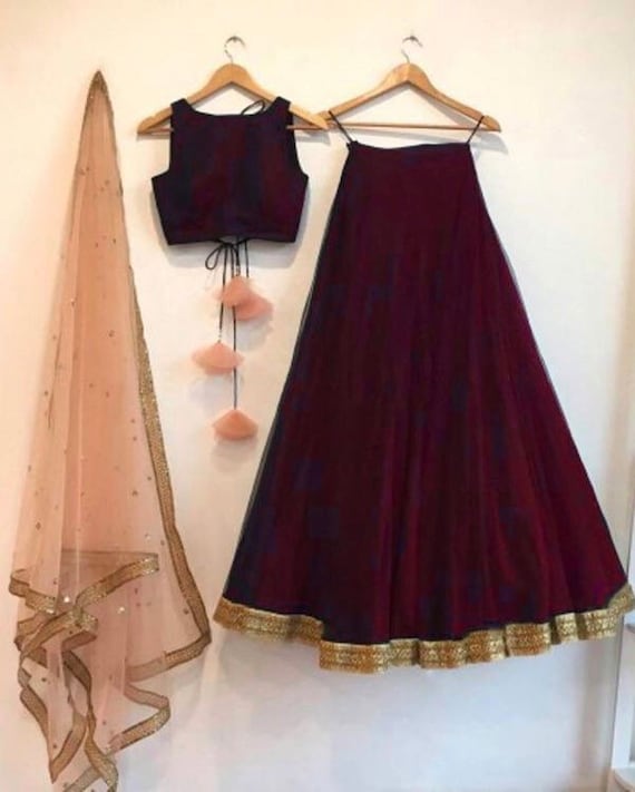 crop dress lehenga