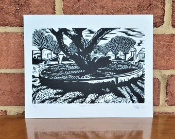 Nicaragua inspiró impresión de Linocut
