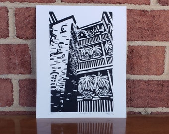 Patio Linocut