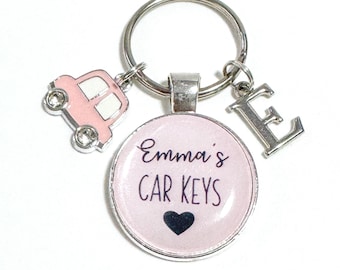 New Driver Keyring, First Car Gift, New Car Personalised Name Keyring, Just passed driving test gift Niece Daughter Sister