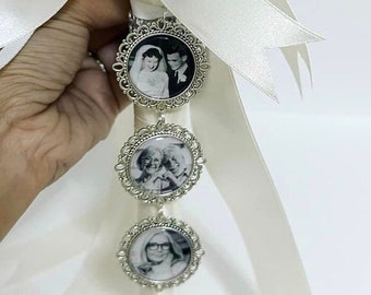 Bouquet Memorial photo Charm Wedding Bouquet Photo Charm Memory Charm For Bridal Bouquet Picture Charm - Double sided memorial bouquet