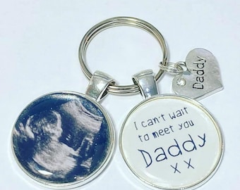 personalised baby scan keyring