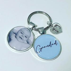 Personalised GRANDAD photo keyring - Fathers Day gift for him - gift for grandad