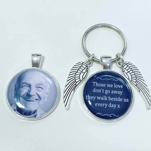 Personalised Memorial Photo Keyring DOUBLE SIDED Bereavement Etsy UK