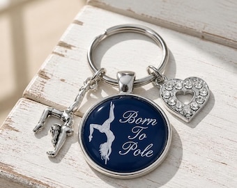 Poledancer keyring - Born to Pole - poledancing gift