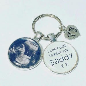 Llavero personalizado con foto de ecografía de bebé: regalo para el futuro papá