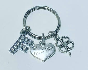 GOOD LUCK keyring personalised keepsake driving test going away moving exams job interview