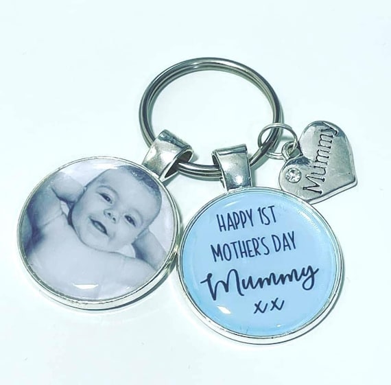 1st Mothers day photo keyring personalised  Happy 1st Mothers day Mummy