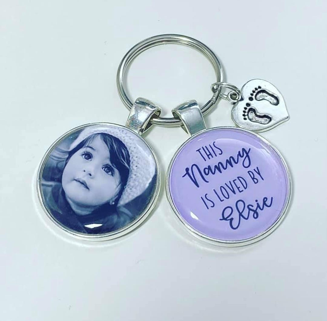 Key Rings Nanny Nanny Personalised Photo Keyring, This Nanny is Loved By - Etsy UK