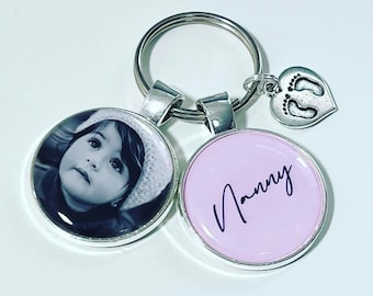 Personalised Nanny Photo Keyring – Gift for Nanny
