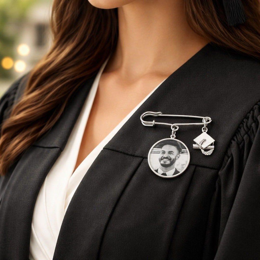Graduation Photo Lapel Pin, Memorial Lapel Pin, Custom Memorial Lapel ...