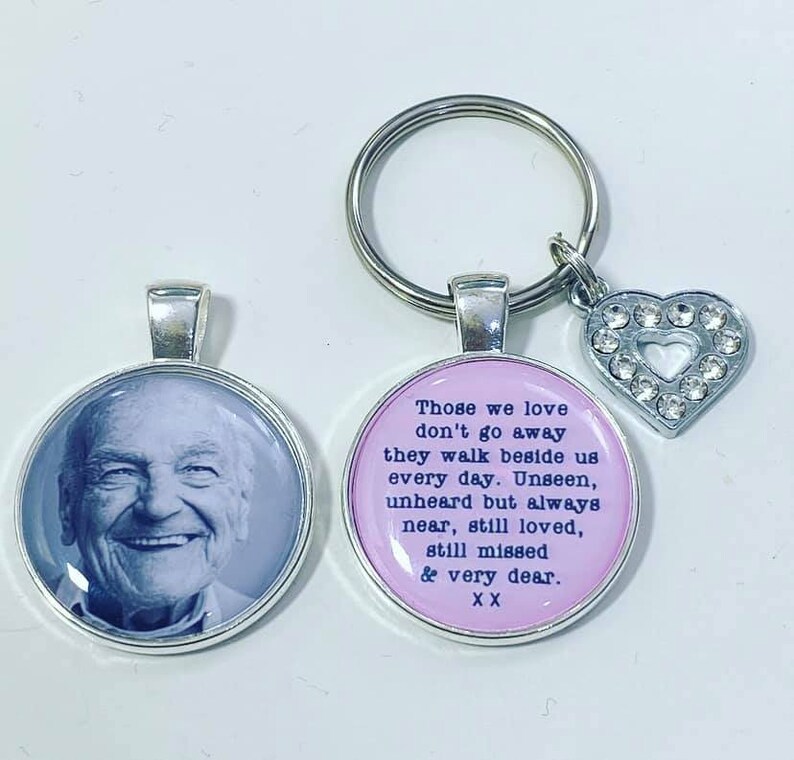 Personalised Photo Keyring Memorial Bereavement Lost Loved Etsy UK