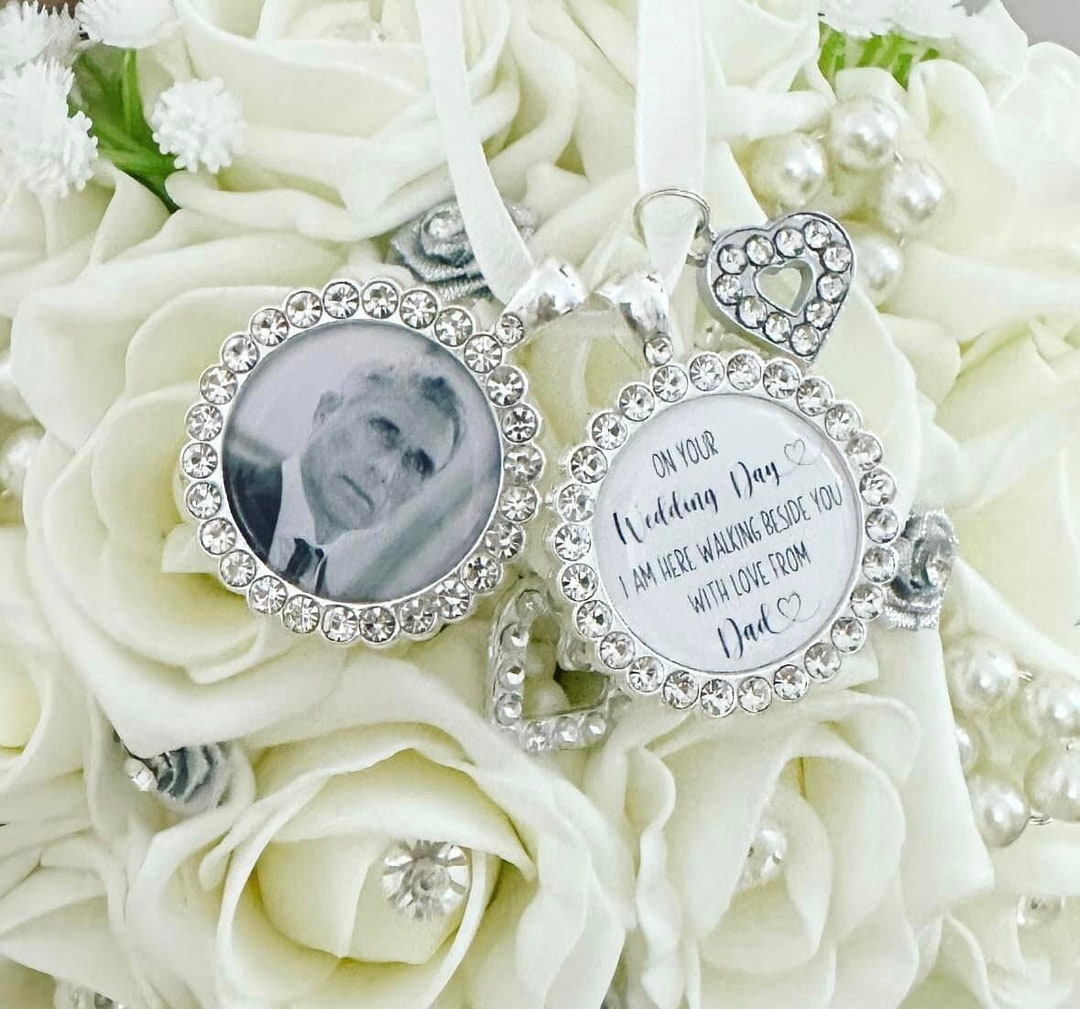Bridal bouquet photo memory charm wedding store