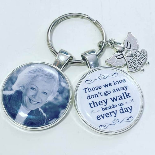 Personalised Photo Keyring Bereavement Memory Loss Etsy UK