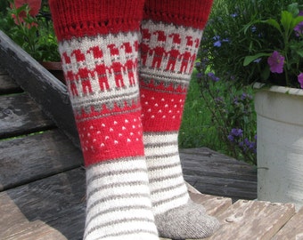 knit socks wool socks Christmas socks  knitted socks Scandinavian pattern Norwegian socks gift to man. gift to woman men socks Women socks.