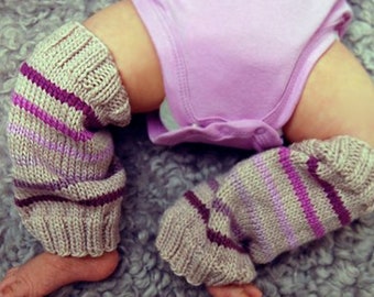 Knit Baby Leg Warmers knit leggings for the youngest children, knitted leggings for 6 months for babies from alpacas