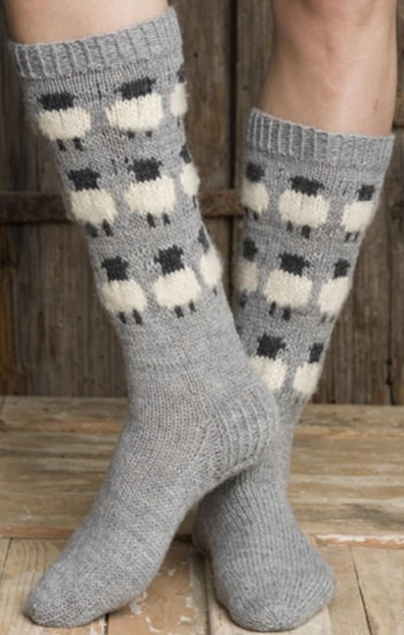 Knit Socks Wool Socks Knitted Socks Scandinavian Pattern Etsy