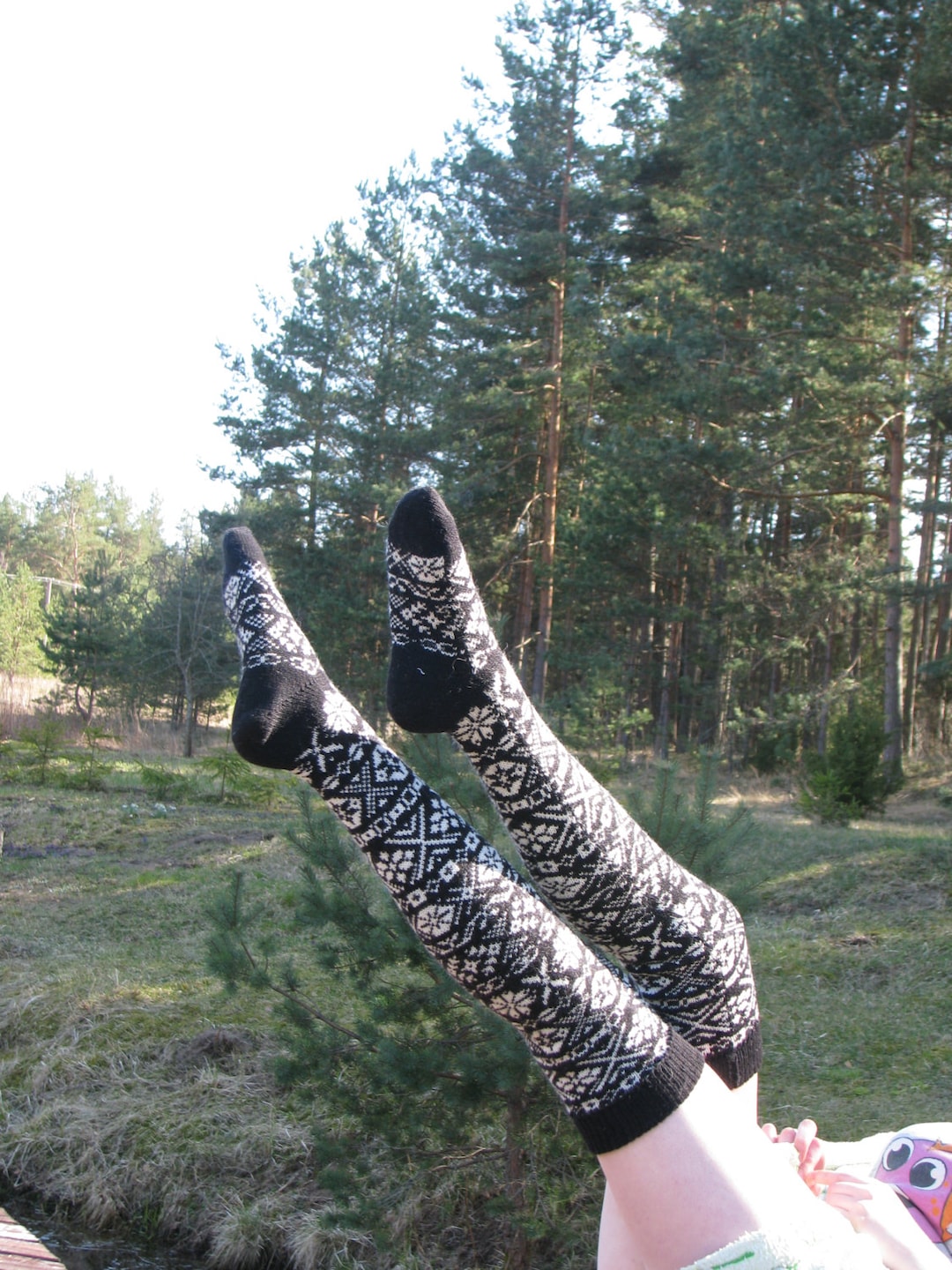 Stockings. Long Socks. Knit Socks. Wool Socks. Norwegian Socks