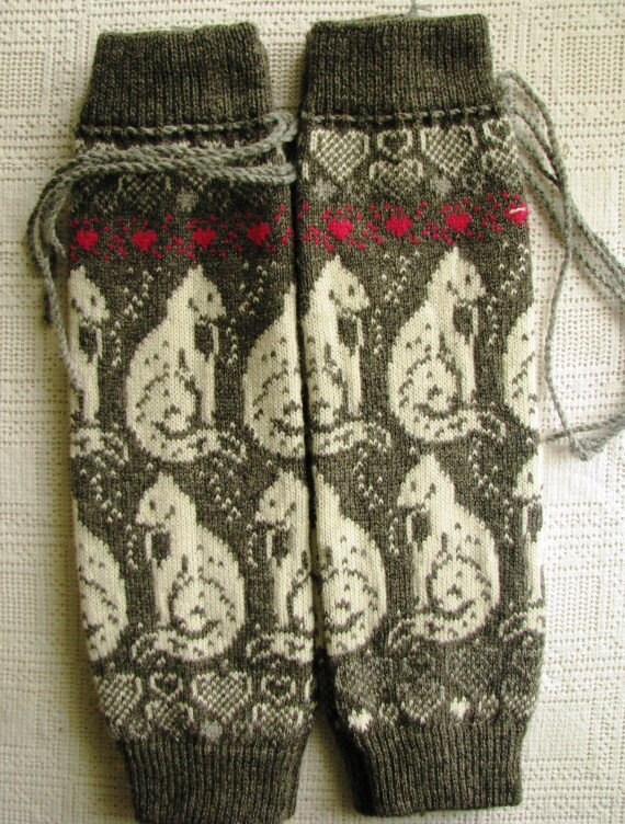 Leg Warmers With Cats Womens Leg Warmers Boot Cuffs Norwegian Etsy