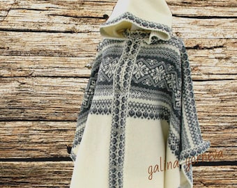 Scandinavian poncho boho wraps shawls woman pod poncho stylish knit coat knit cape,wool knit sweater