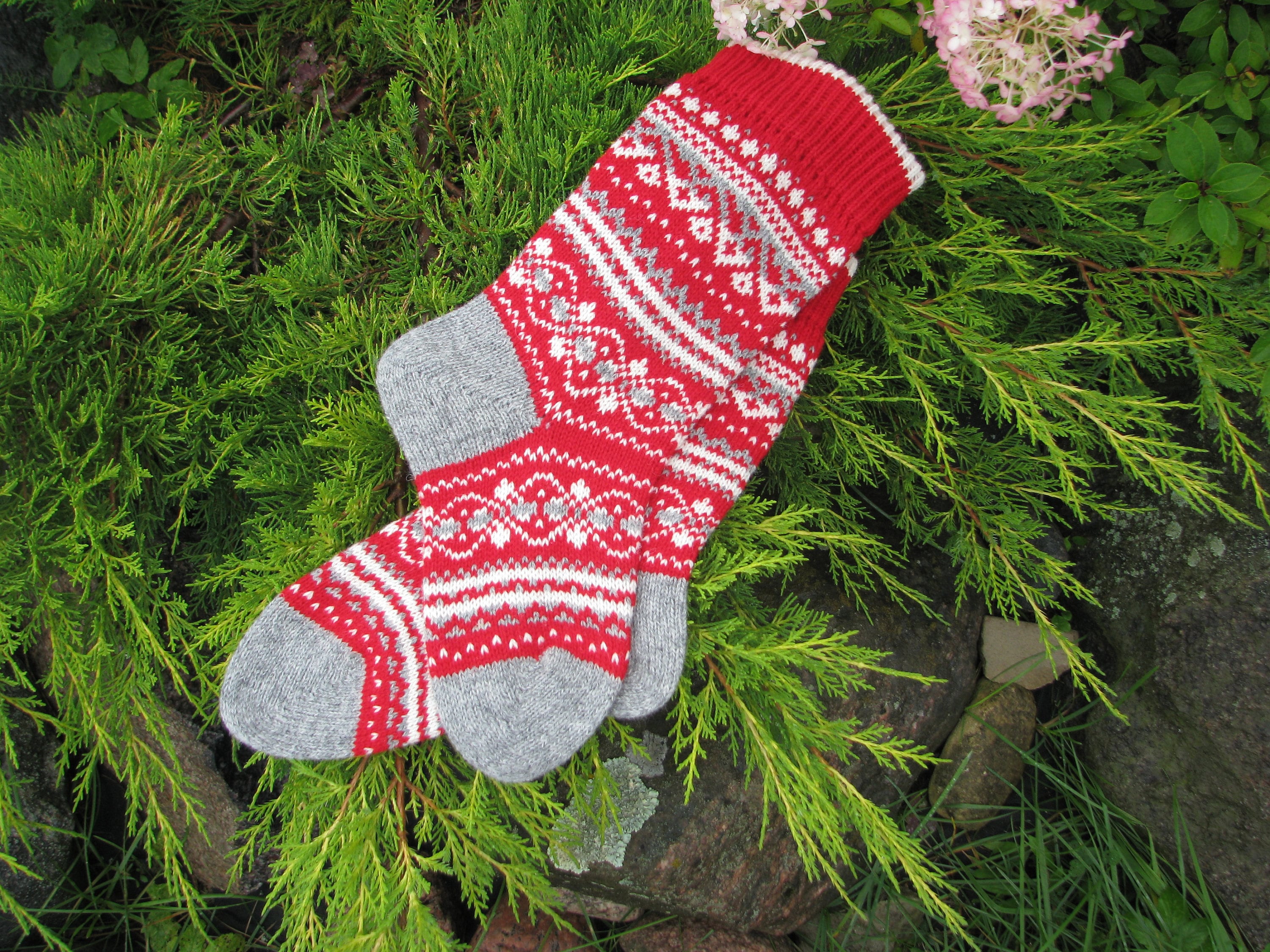 Knit Socks Wool Socks Christmas Gift Norwegian Christmas Socks Etsy