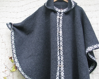 Scandinavian poncho boho wraps shawls woman pod poncho stylish knit coat knit cape,wool knit sweater