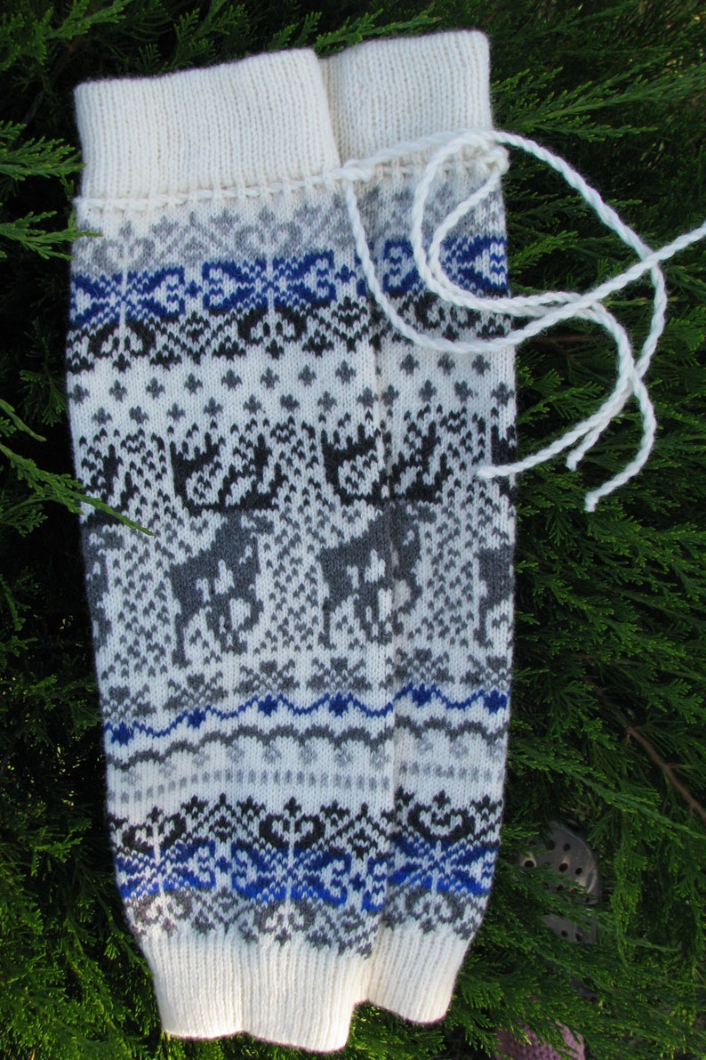 Wool Leg Warmers Knit leg warmers wool socks boot cuffs Norwegian Christmas socks knit socks leggings baby girl thigh high socks