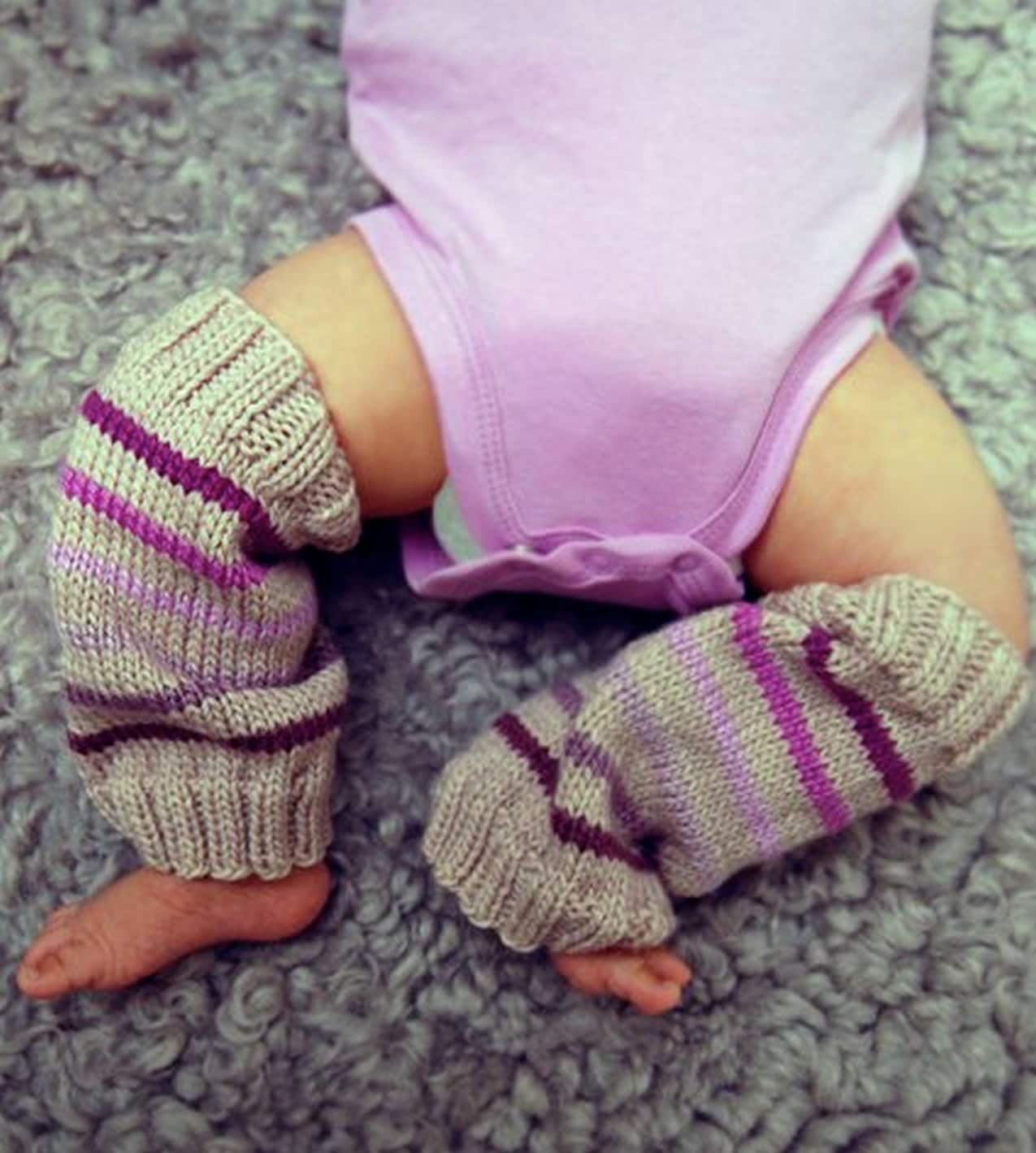 Knit Baby Leg Warmers knit leggings for the youngest children, knitted leggings for 6 months for babies from alpacas
