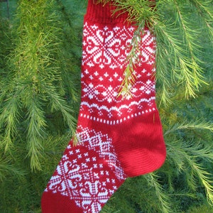 Knitted Christmas Stockings set of 4 knit Holiday Santa socks Christmas socks for gifts Stockings Scandinavian knit customized image 5