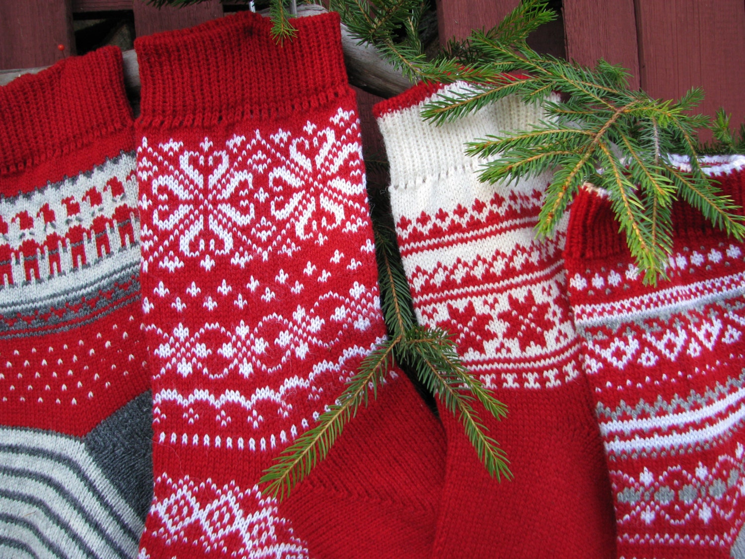 Ensemble Tricoté de Bas Noel 4 Chaussettes Vacances Tricot Pour Des Cadeaux Bas Scandinave Soudé Per