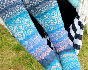 knit long socks.high Socks knitted socks. Wool socks red socks Norwegian socks Christmas socks. gift to man gift to a woman. women's socks