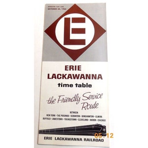 Erie Lackawanna Railroad Train Timetable 30 October 1966