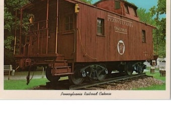 Pennsylvania Railroad Caboose On Display At Horseshoe Curve Postcard