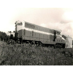 Missouri Pacific Engine 4130 Black And White Location Unknown 8 x 10
