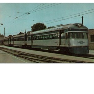 Cartolina Illinois Terminal Railroad Fort Crevecoeur Streamliner 1949