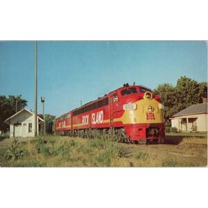 Carte postale Rocks Island Engine 658, fusée Peoria, 16 juin 1972, 8,75 x 5,5