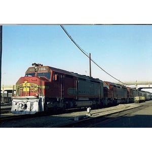 Santa Fe Railroad Engine 106 Color 4 x 6 Photo Location Unknown